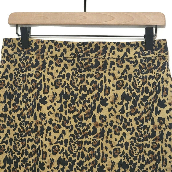 J Crew No 2 Leopard Animal Print Knee Length Pencil Skirt Size 6 - Picture 3 of 14